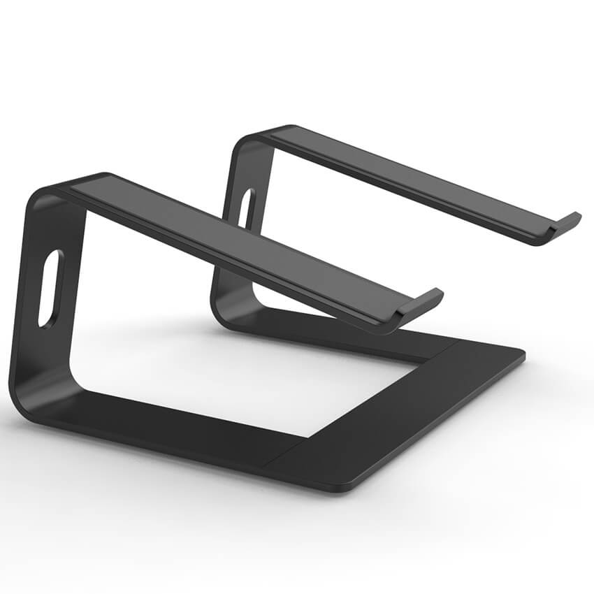NOTEUP Laptop-Ständer. Das Design ermöglicht eine stabile, ergonomische Laptop-Halterung. Farbe schwarz.